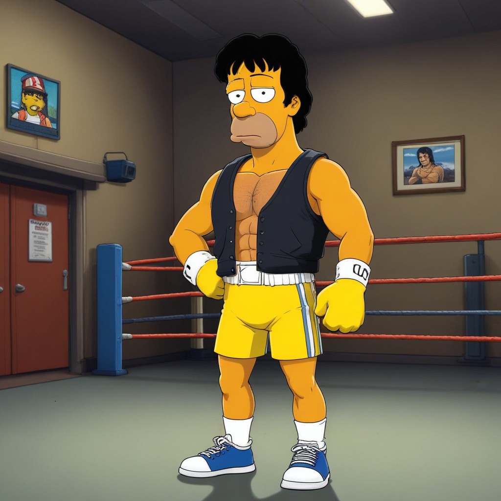 Bart simpson boxer in a boxing ring Bart simpson boxer in a boxing ring