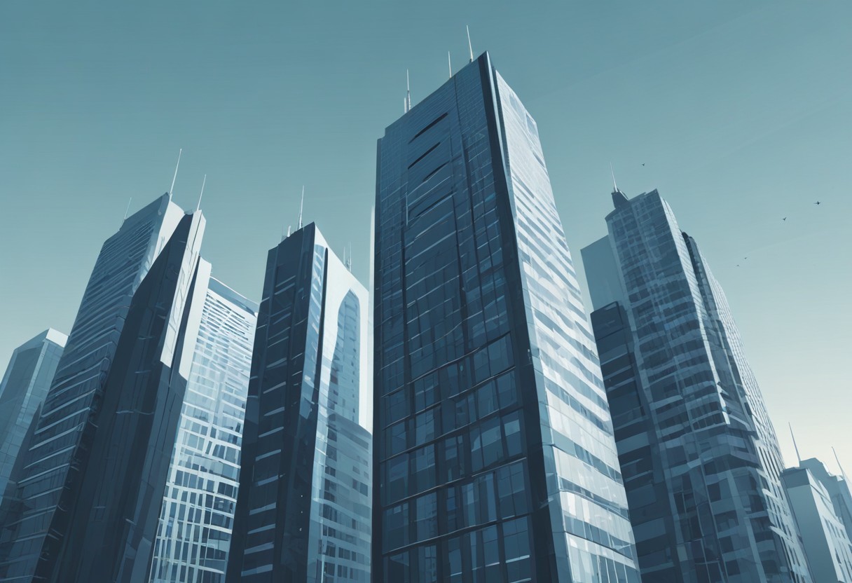 Cityscape with tall buildings Cityscape with tall buildings