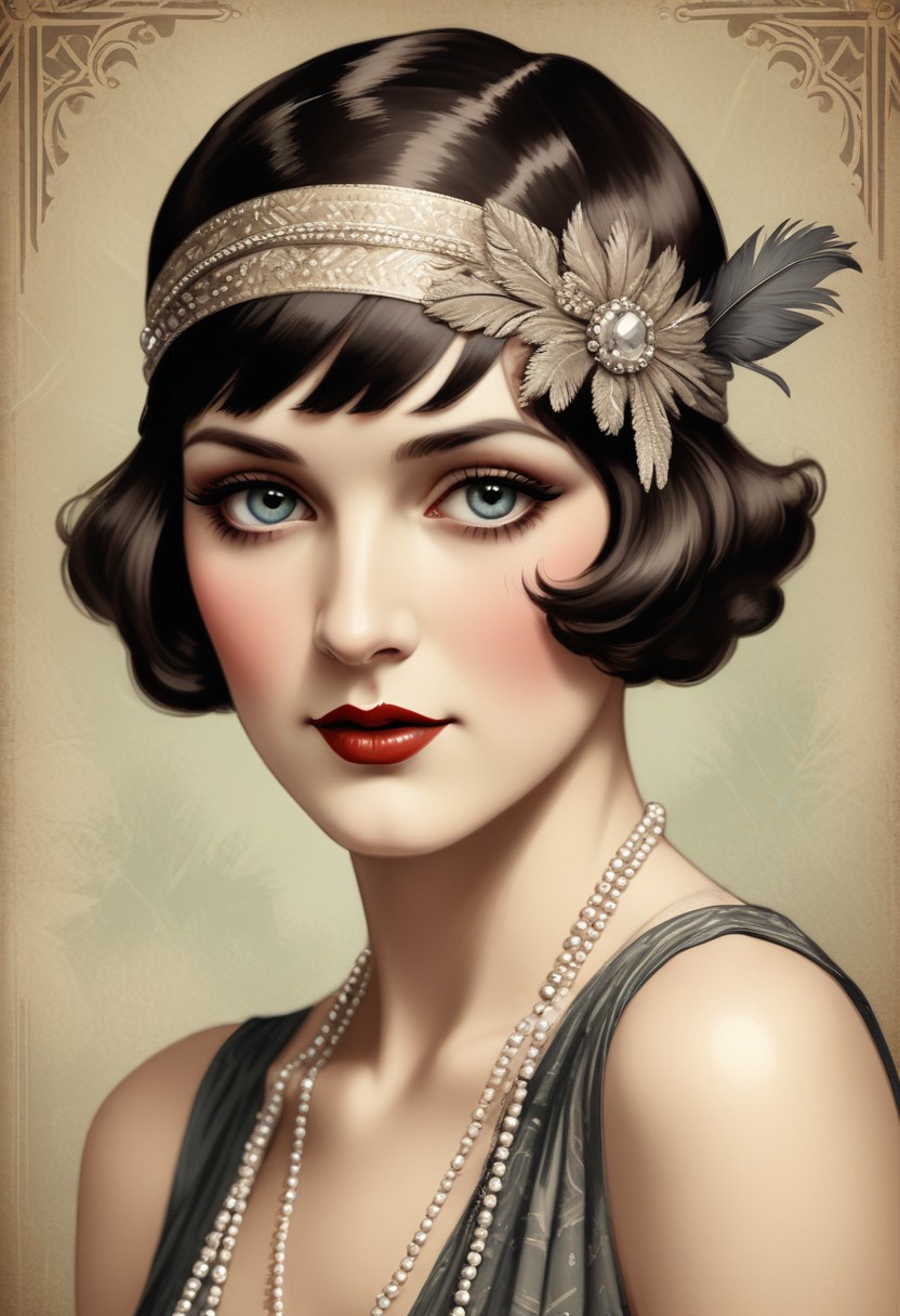 Flapper woman portrait Flapper woman portrait