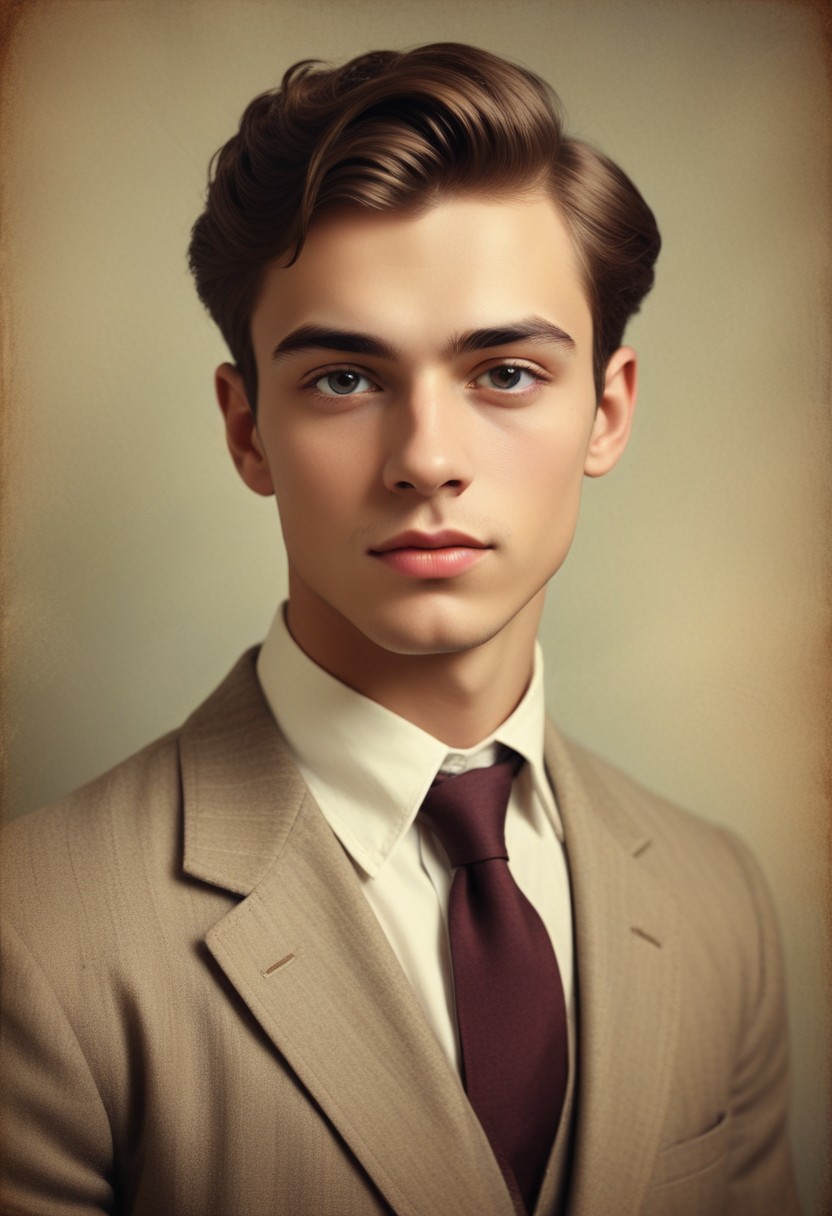 Man in suit, vintage portrait Man in suit, vintage portrait