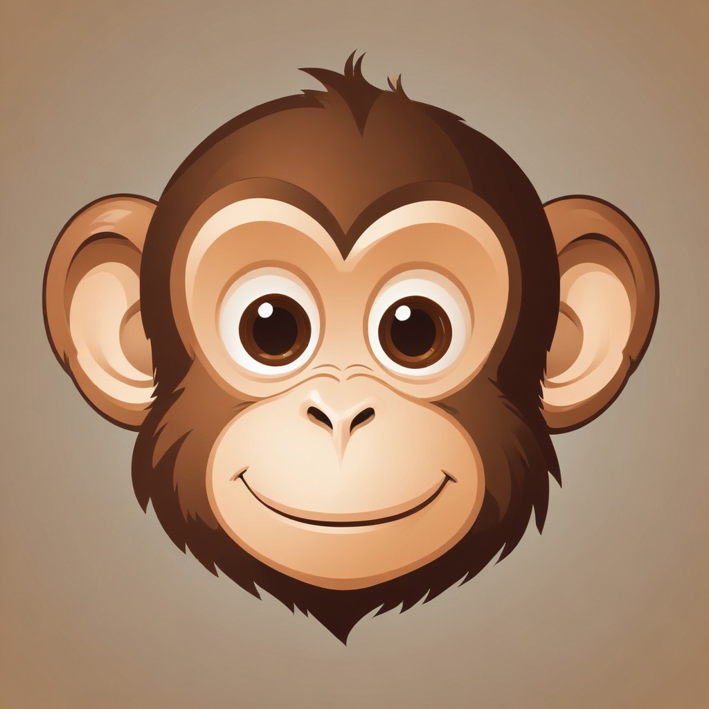 Smiling monkey portrait Smiling monkey portrait