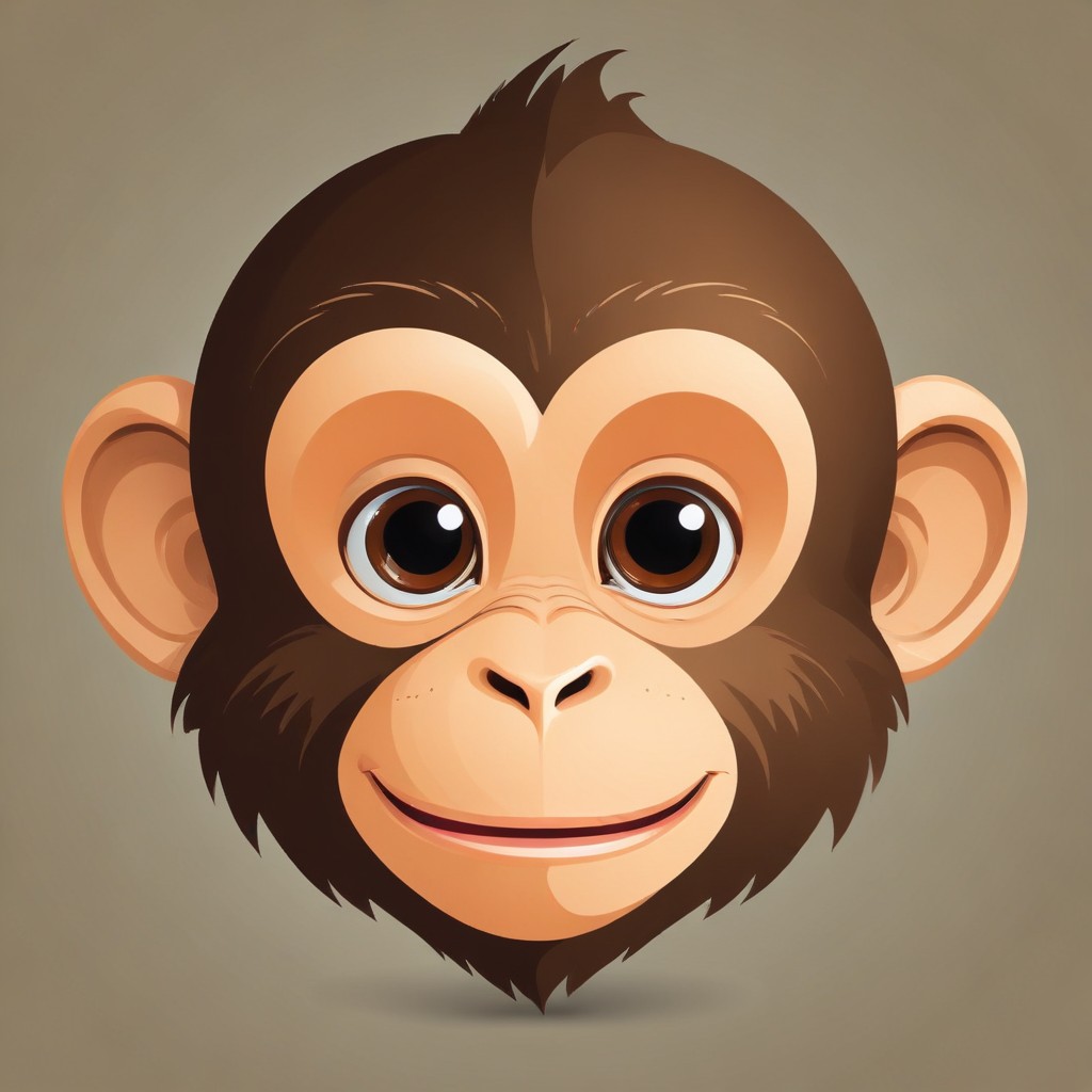 Smiling baby monkey portrait Smiling baby monkey portrait