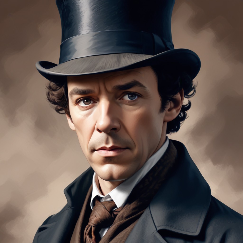 Man in top hat portrait Man in top hat portrait