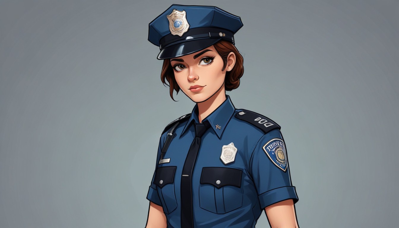 Female police officer portrait Female police officer portrait