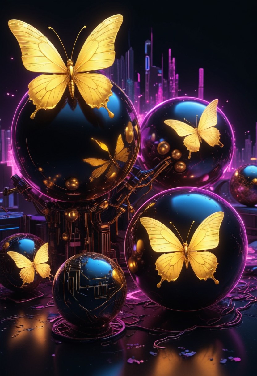 Golden butterflies on spheres Golden butterflies on spheres