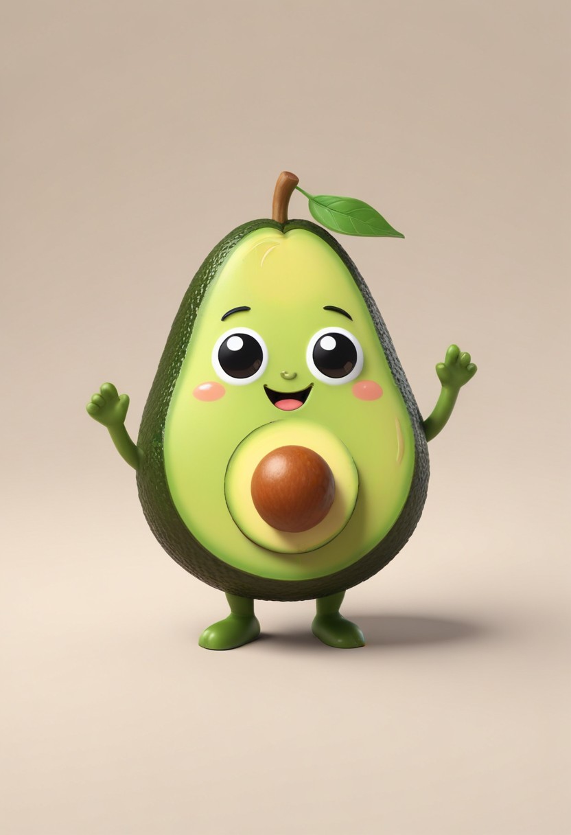 Smiling avocado cartoon Smiling avocado cartoon