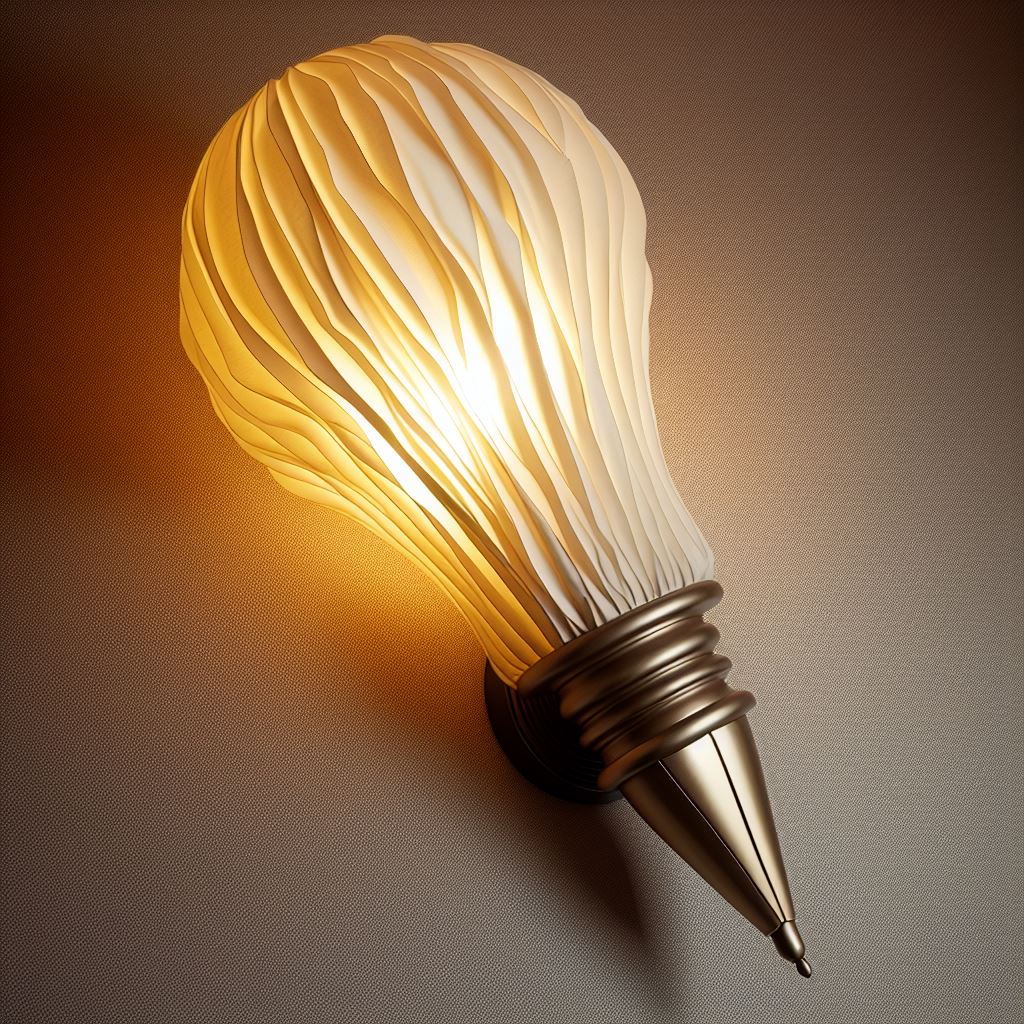 Wall-mounted lightbulb sculpture Wall-mounted lightbulb sculpture