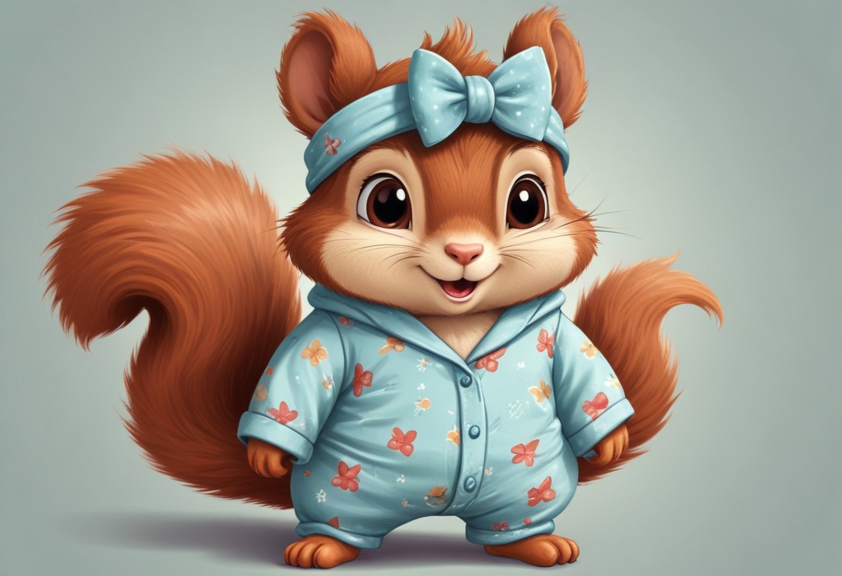 Cute squirrel in pajamas Cute squirrel in pajamas