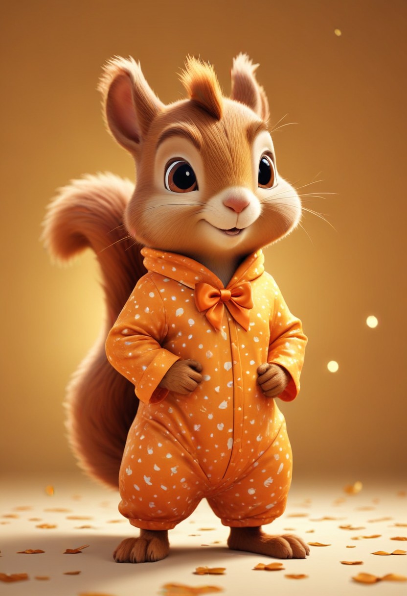 Cute squirrel in pajamas Cute squirrel in pajamas