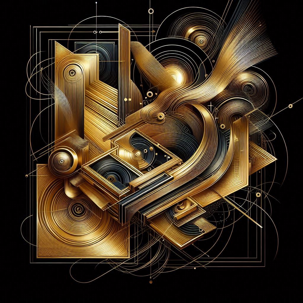 Abstract gold geometric design Abstract gold geometric design