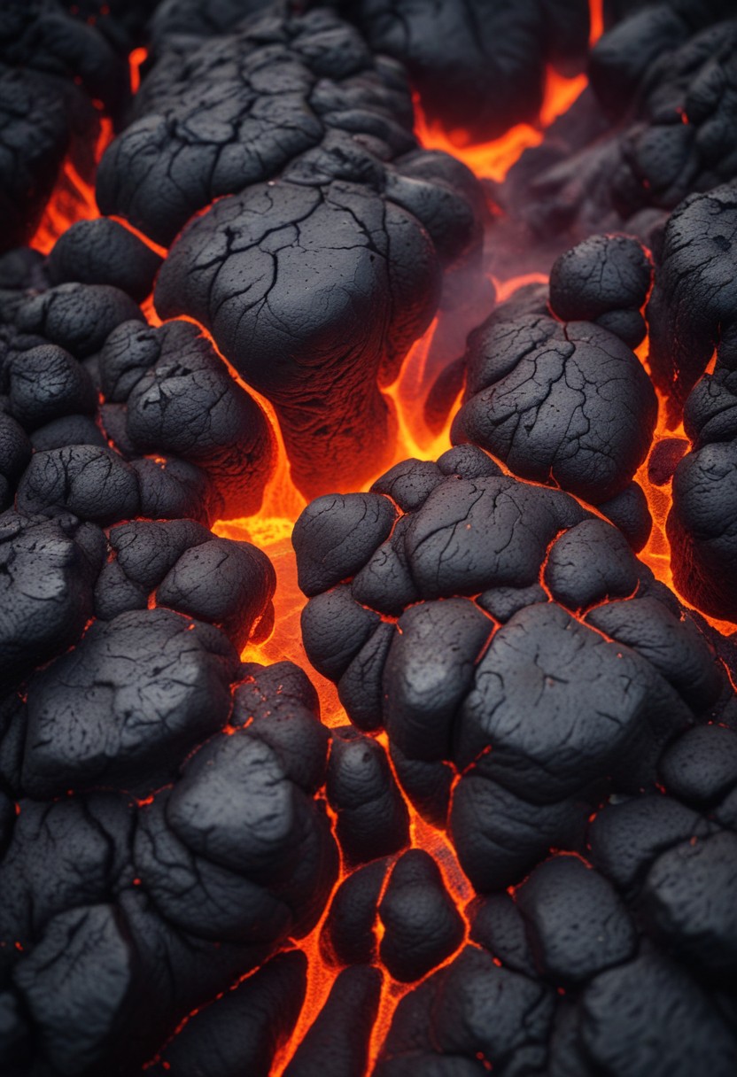 Molten lava flow close-up Molten lava flow close-up