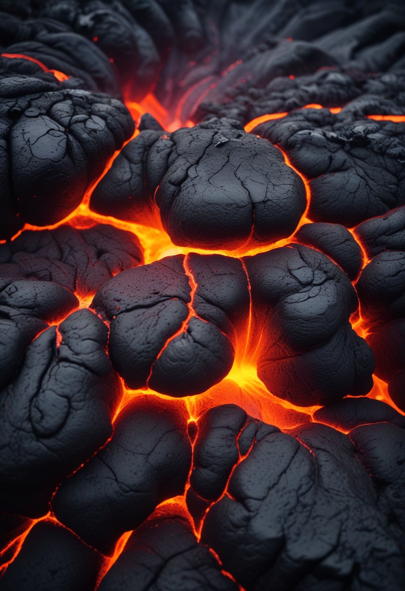 Molten lava flow close-up Molten lava flow close-up