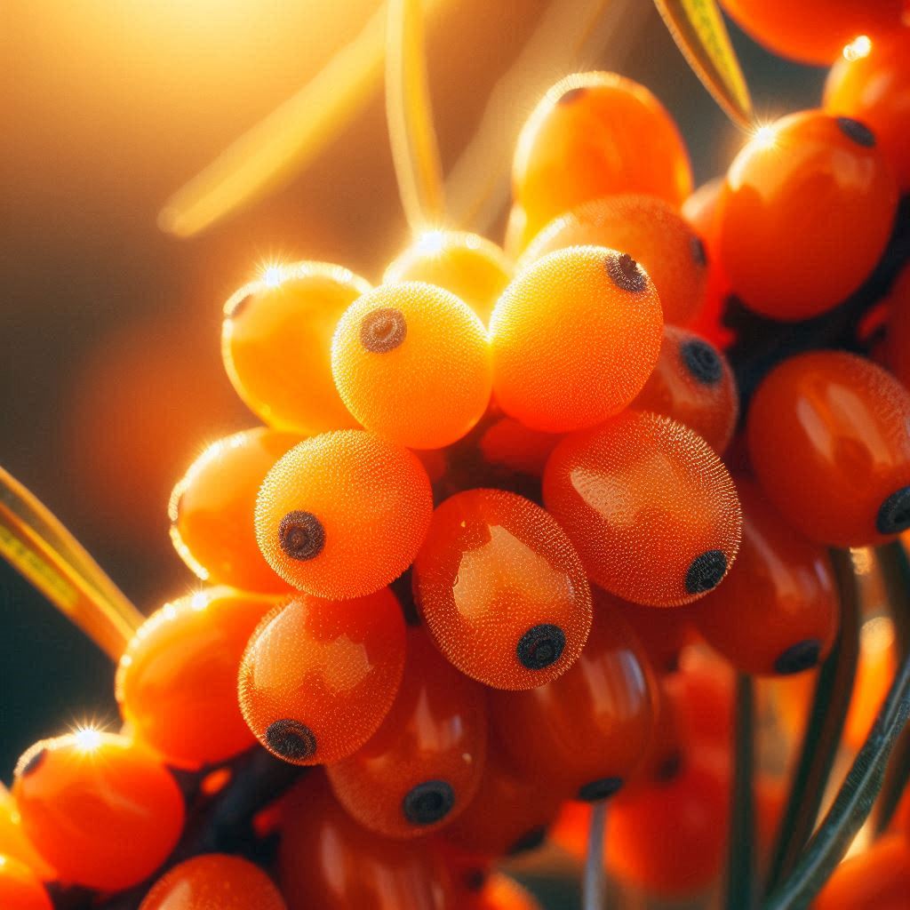 Sea buckthorn berries in sunlight Sea buckthorn berries in sunlight