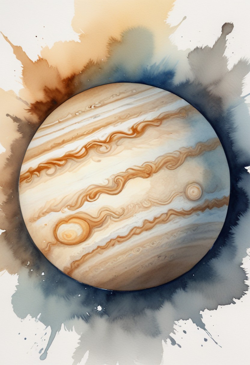 Watercolor painting of jupiter Watercolor painting of jupiter