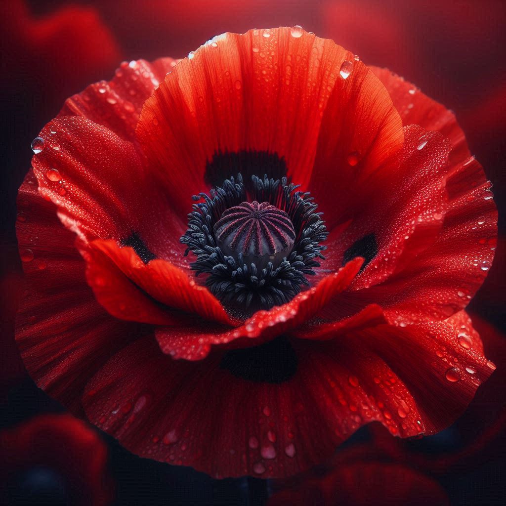 Red poppy flower close-up Red poppy flower close-up