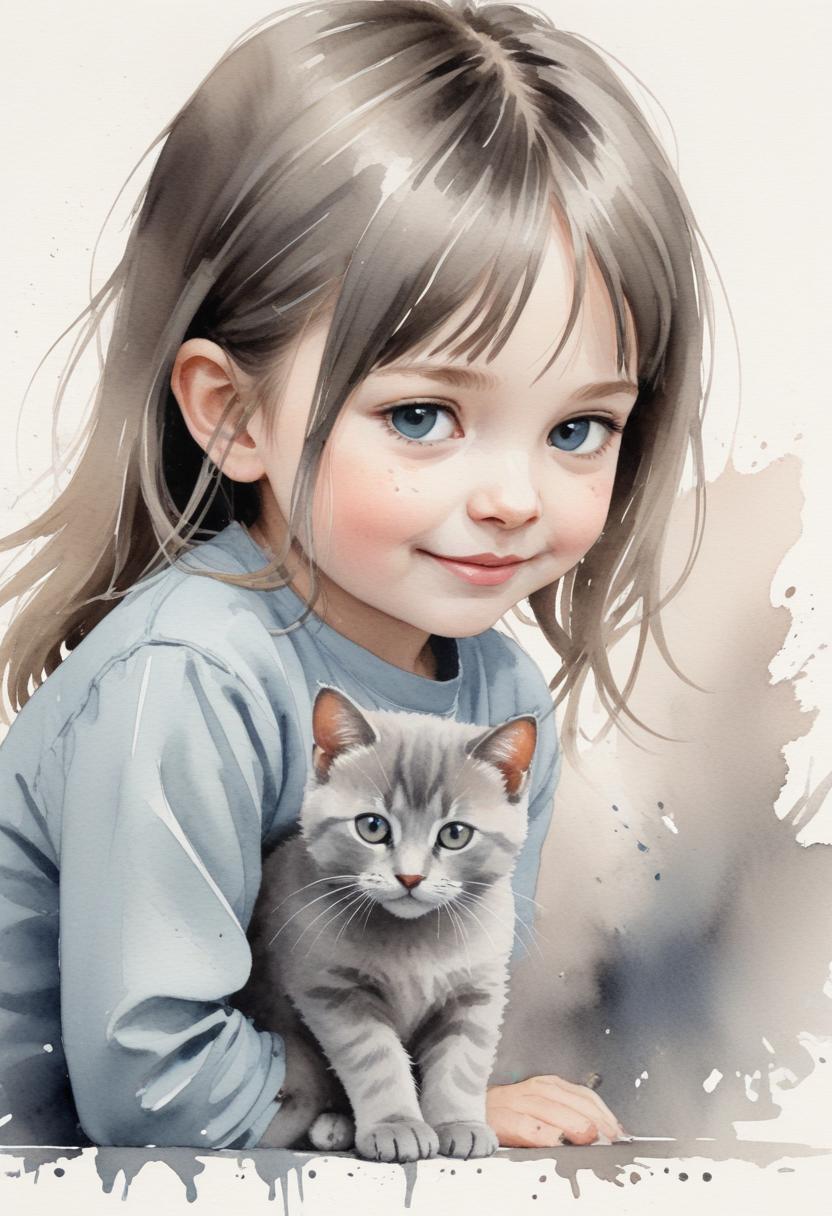 Girl holding kitten Girl holding kitten