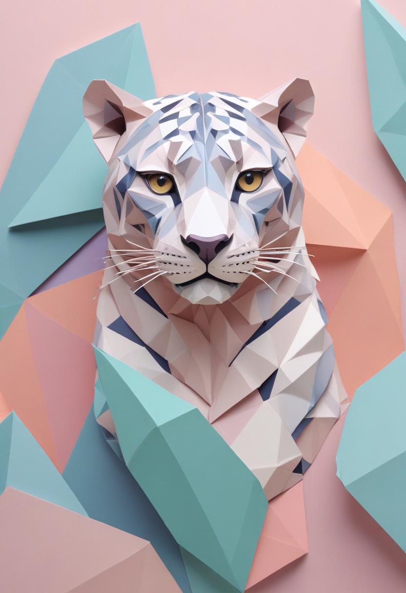 Paper tiger sculpture Paper tiger sculpture