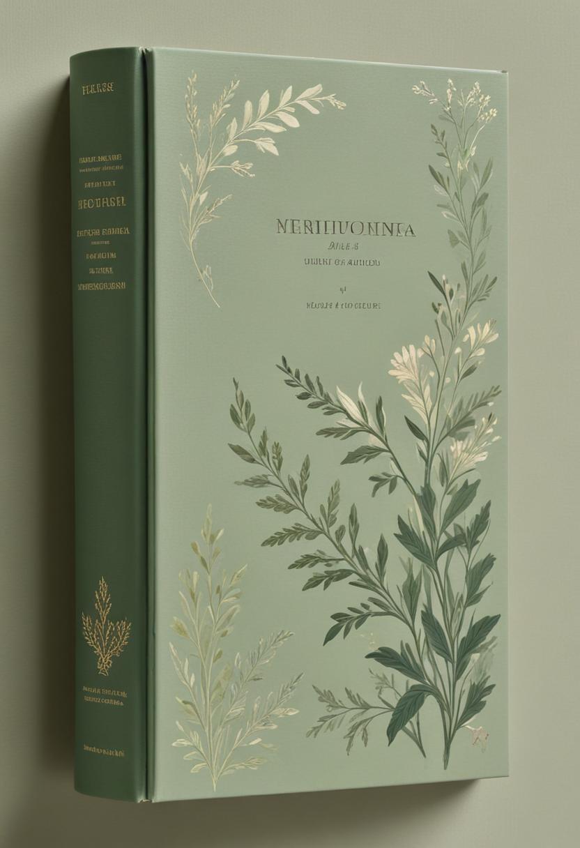 Neriuomnia book cover with botanical illustration Neriuomnia book cover with botanical illustration