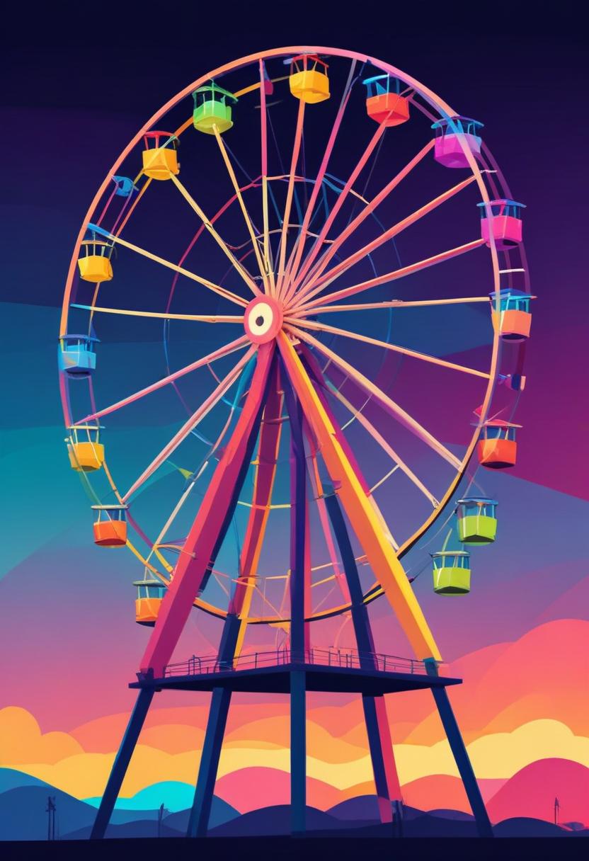 Ferris wheel at sunset Ferris wheel at sunset