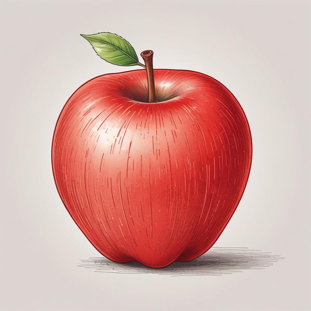 Red apple with green leaf Red apple with green leaf