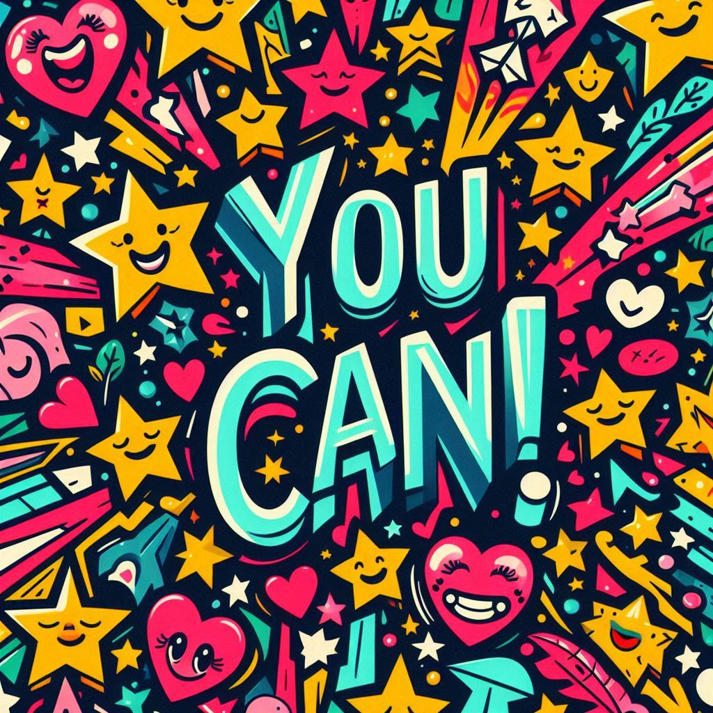 You can! doodle illustration You can! doodle illustration
