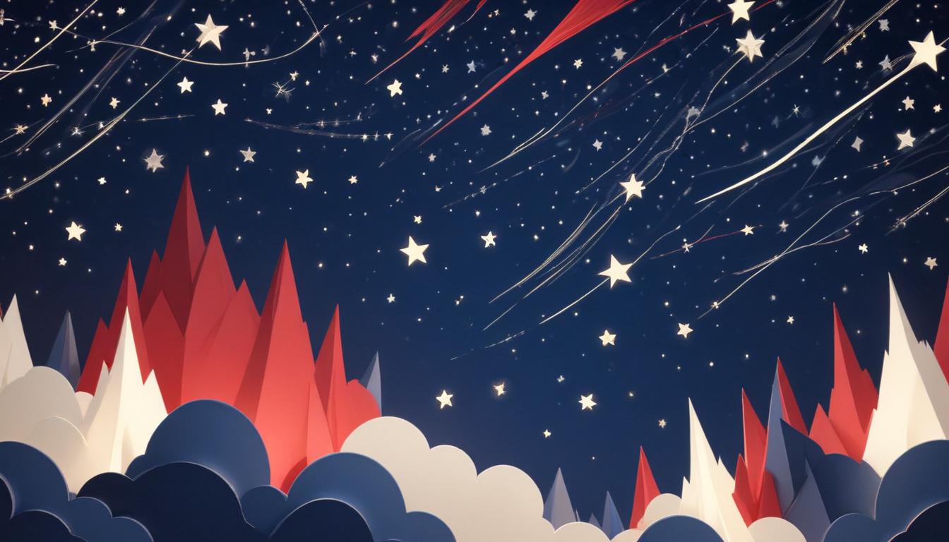 Night sky with stars and mountains Night sky with stars and mountains