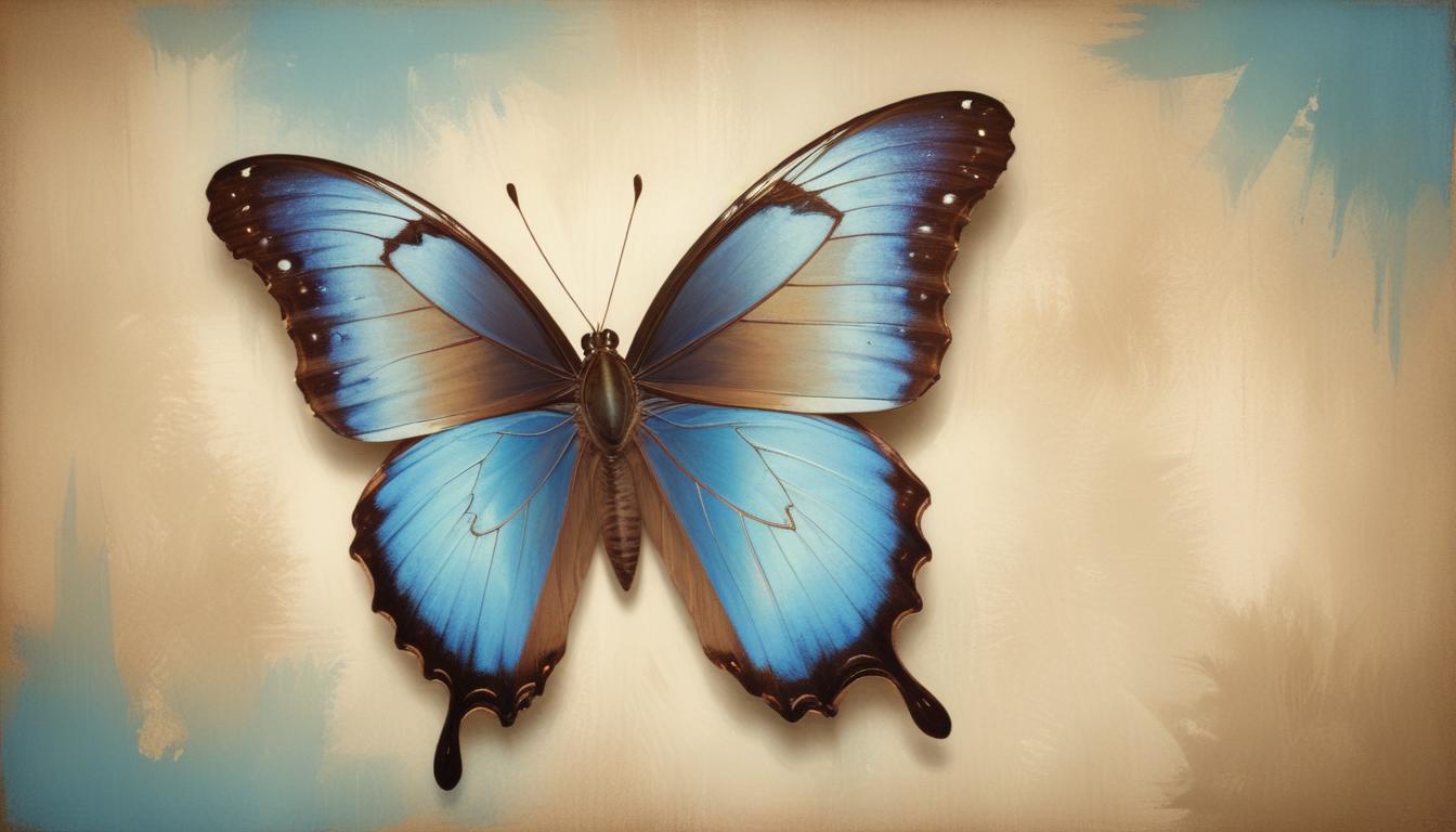 Blue morpho butterfly illustration Blue morpho butterfly illustration