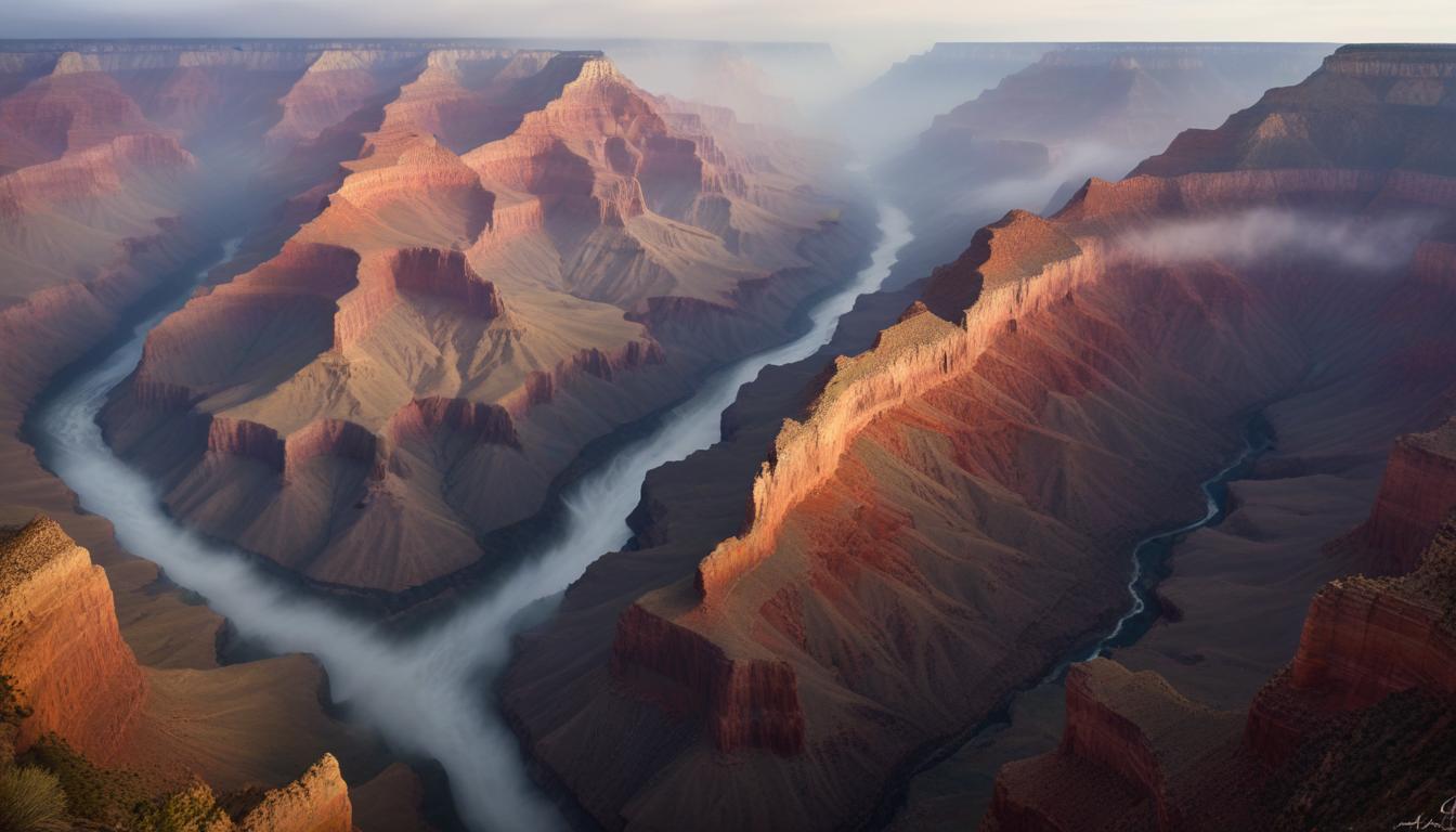 Grand canyon river at sunrise Grand canyon river at sunrise