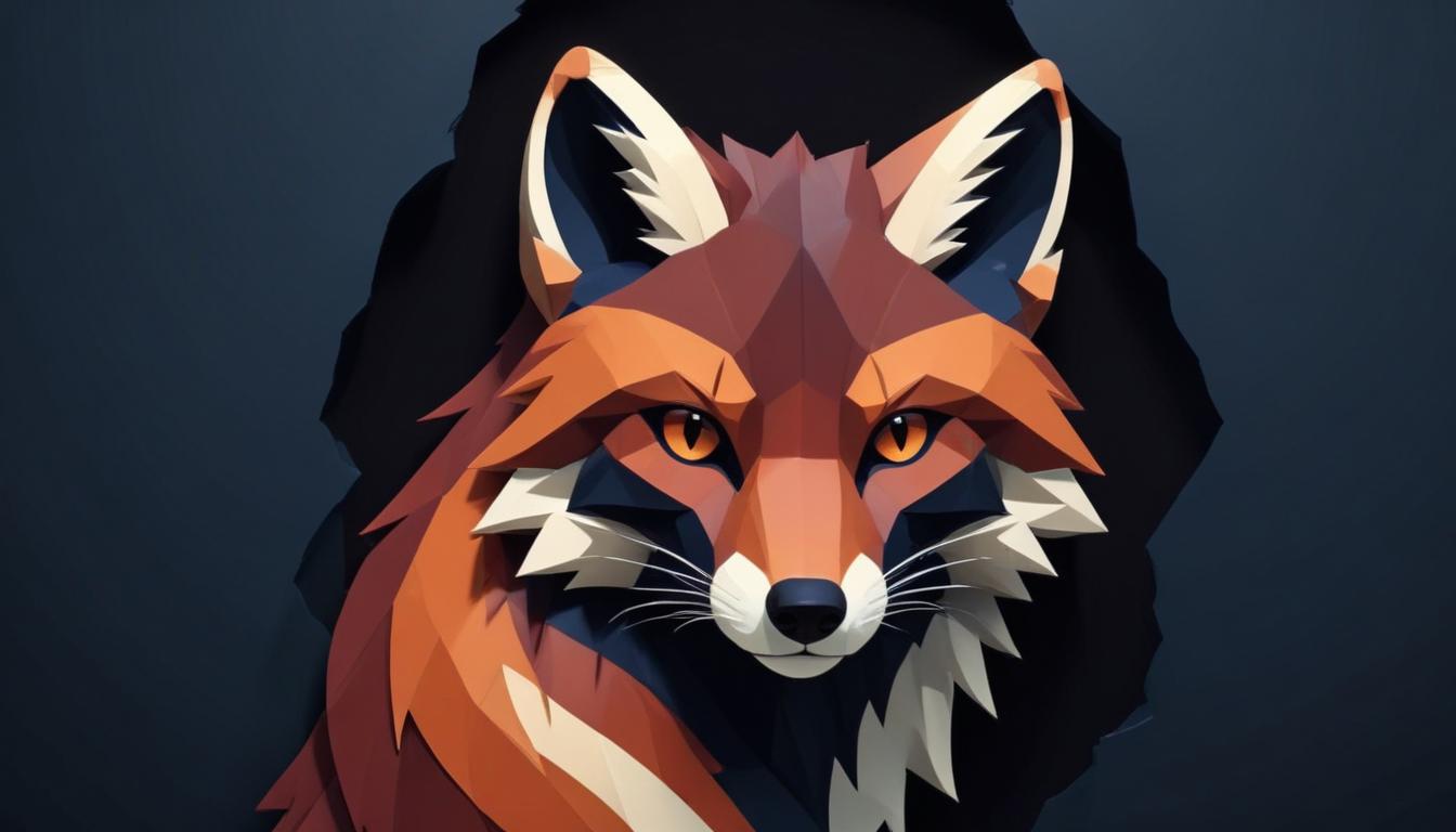 Fox portrait in geometric style Fox portrait in geometric style