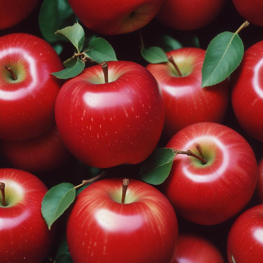 Red apples with green leaves Red apples with green leaves