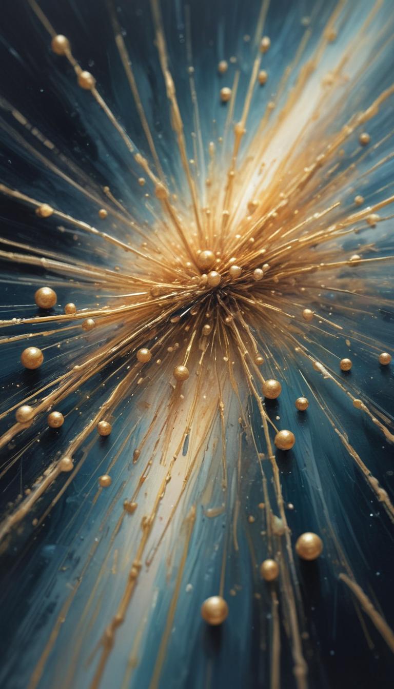 Golden paint explosion Golden paint explosion