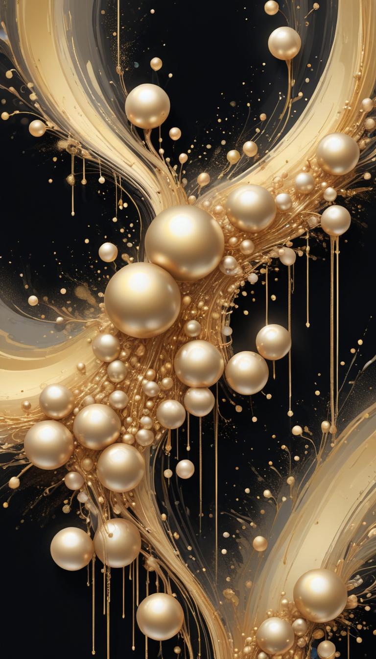 Golden spheres and swirls Golden spheres and swirls