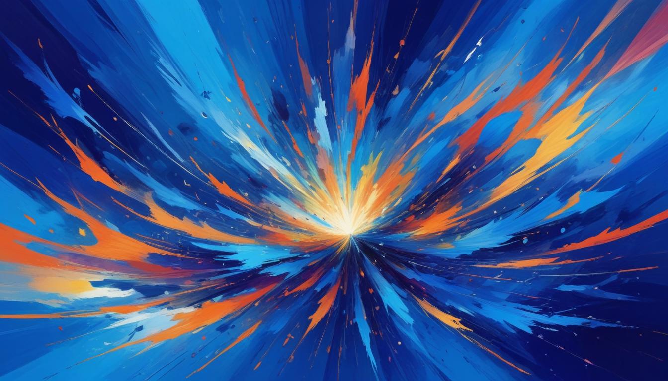Abstract blue and orange painting Abstract blue and orange painting