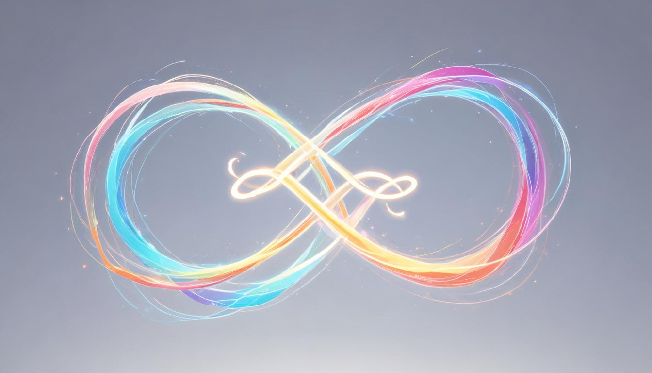 Colorful infinity symbol illustration Colorful infinity symbol illustration
