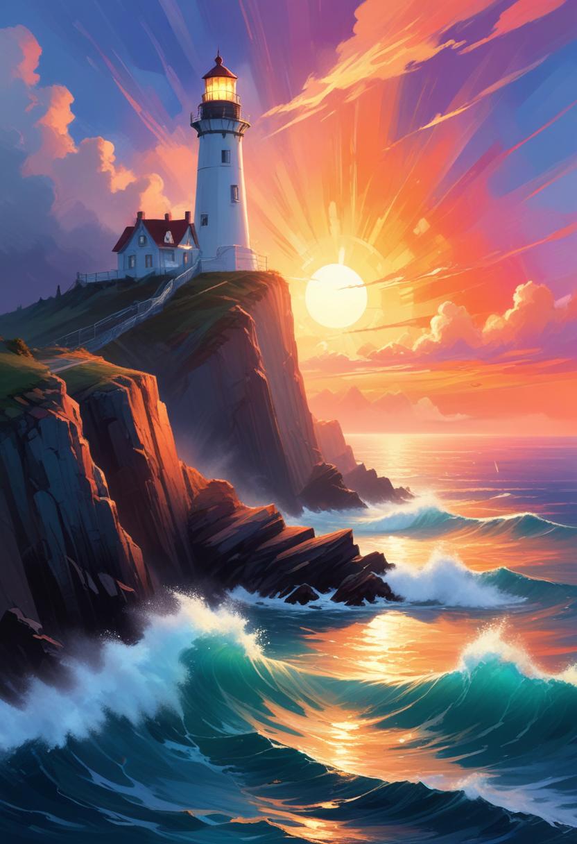 Lighthouse sunset Lighthouse sunset