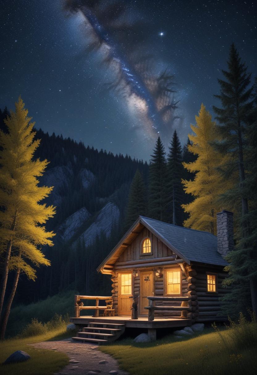 Cabin under milky way Cabin under milky way