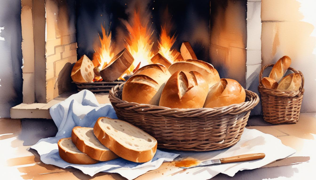 Bread by the fireplace Bread by the fireplace