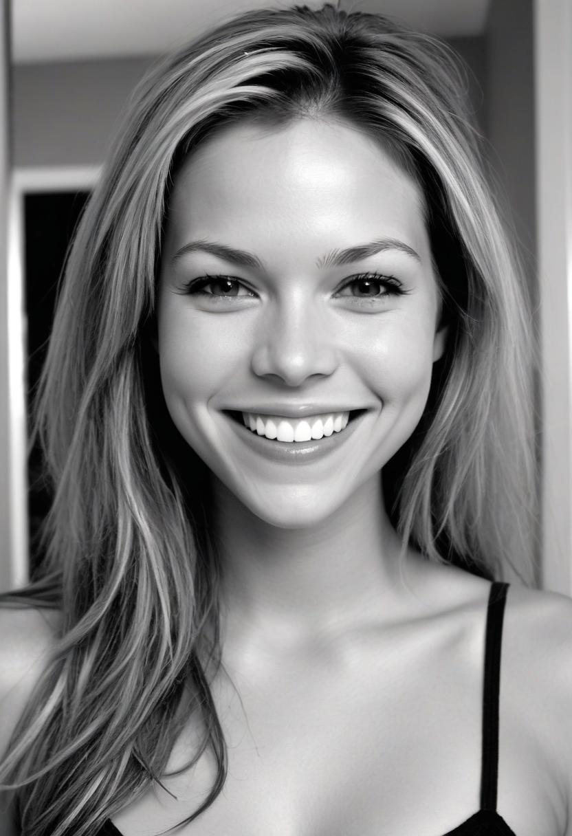 Woman smiling close-up Woman smiling close-up