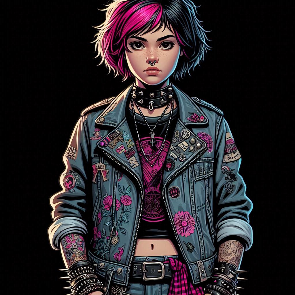 Punk girl portrait Punk girl portrait