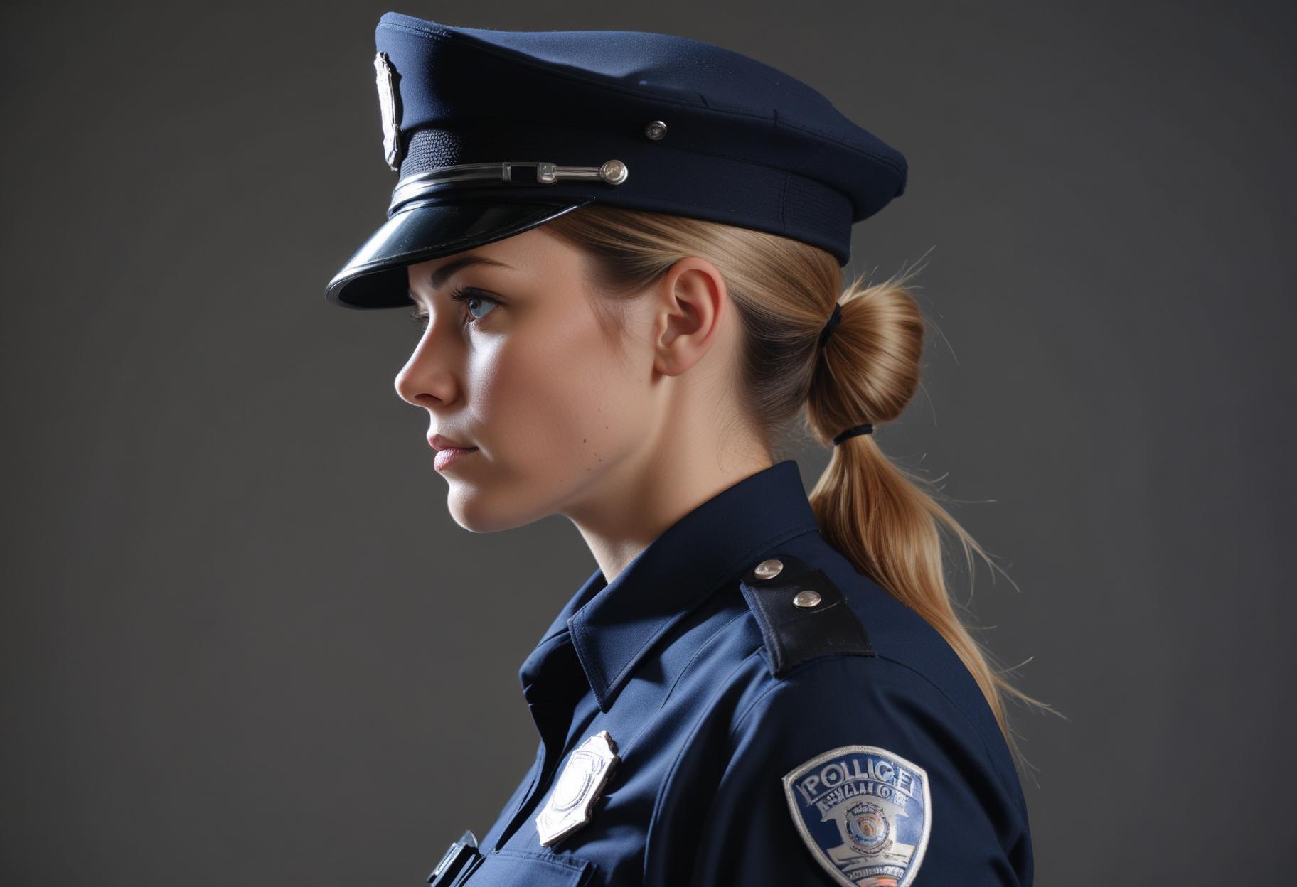 Female police officer in uniform Female police officer in uniform