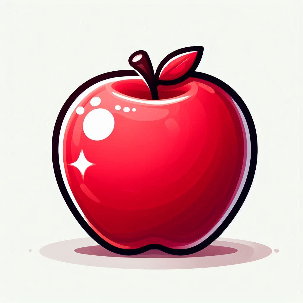 Red apple illustration Red apple illustration