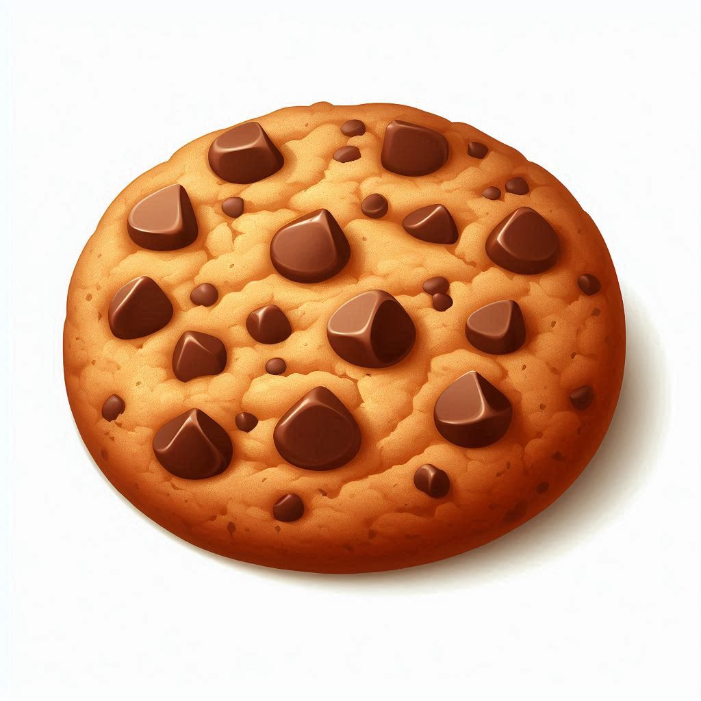 Chocolate chip cookie on white background Chocolate chip cookie on white background