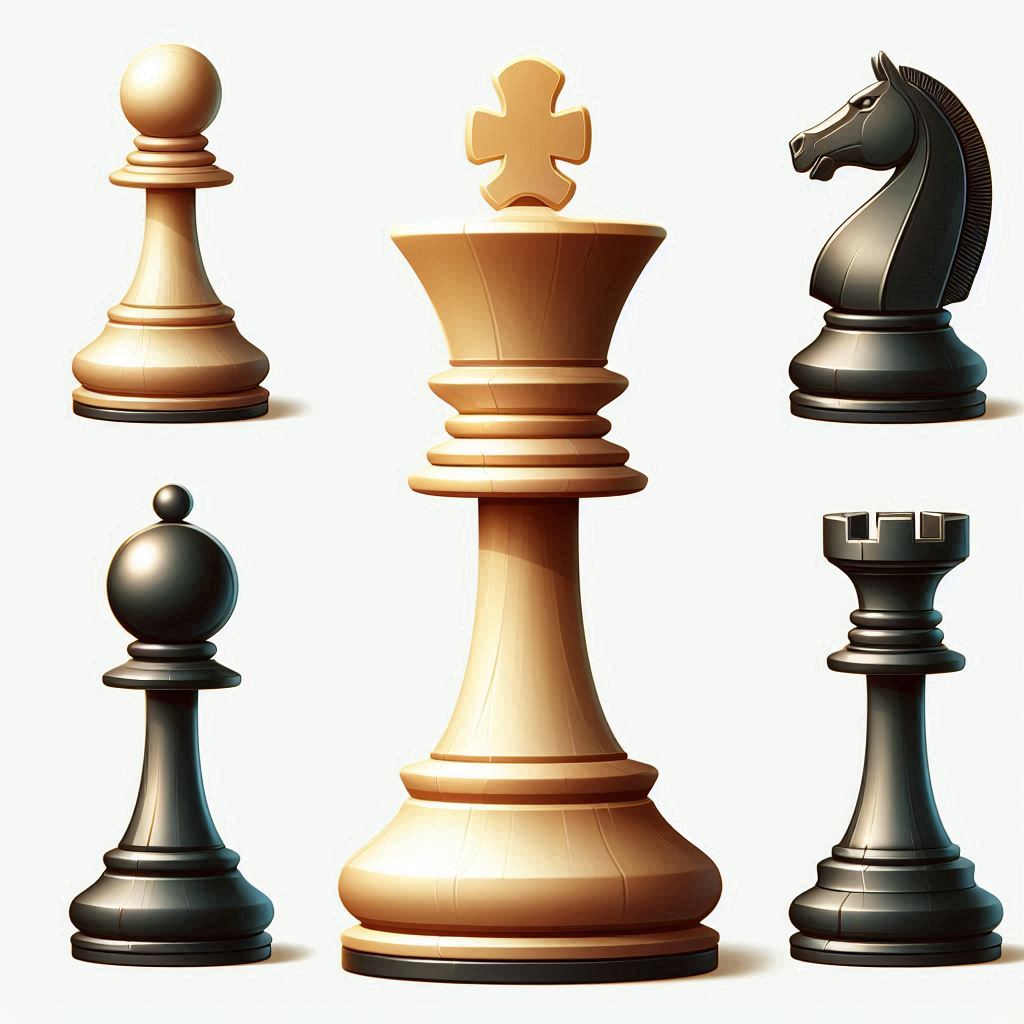 Chess pieces isolated on white background Chess pieces isolated on white background