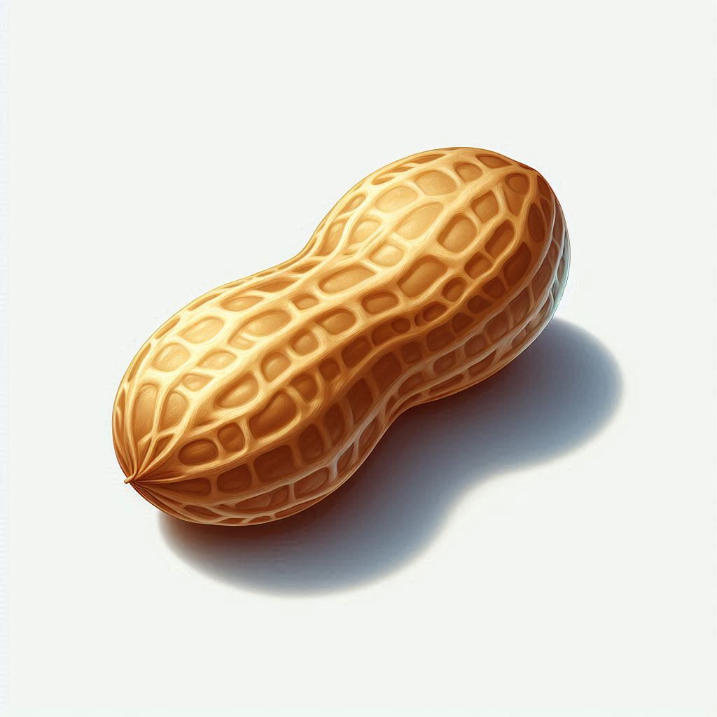 Single peanut shell on white background Single peanut shell on white background