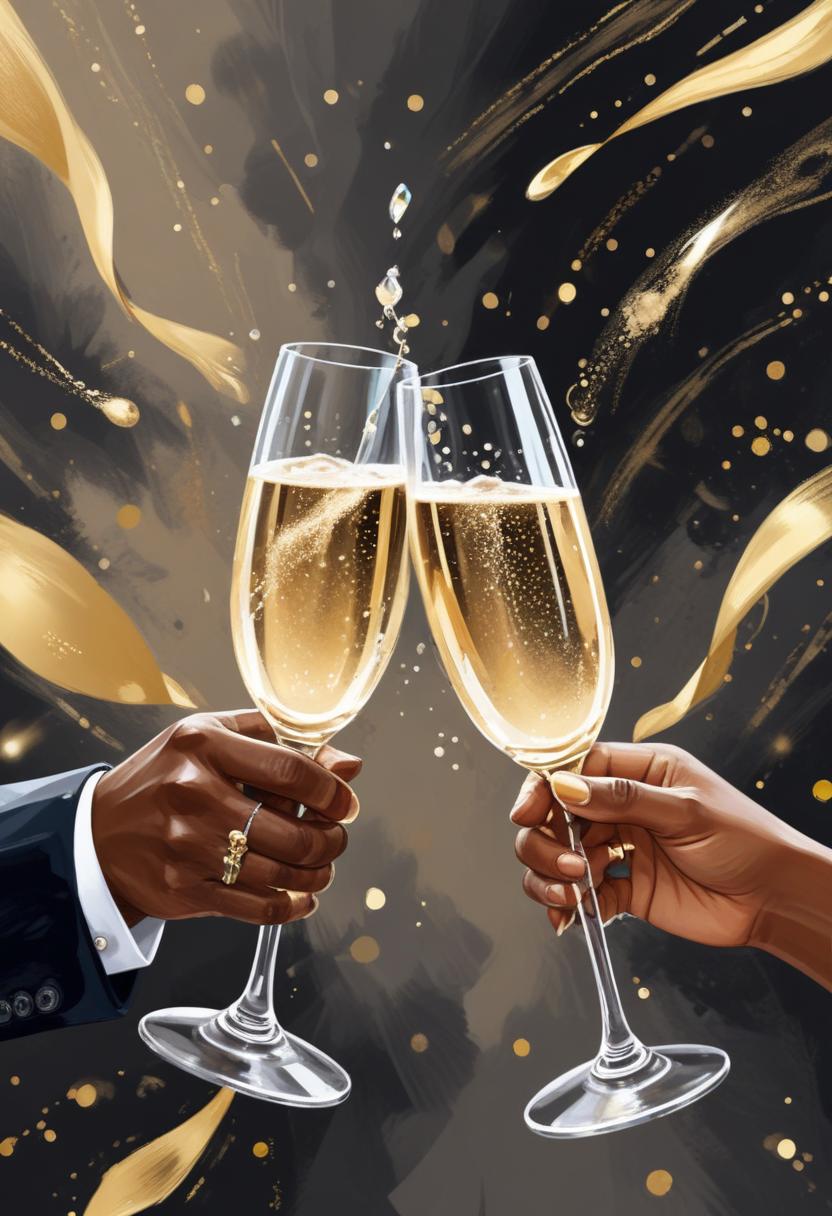 Couple toasting champagne Couple toasting champagne