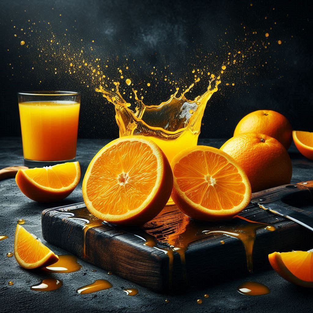 Orange juice splash Orange juice splash