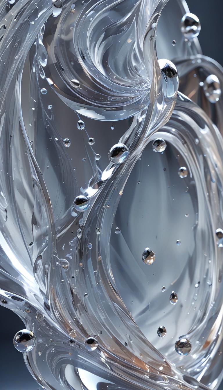 Abstract liquid swirls with bubbles Abstract liquid swirls with bubbles