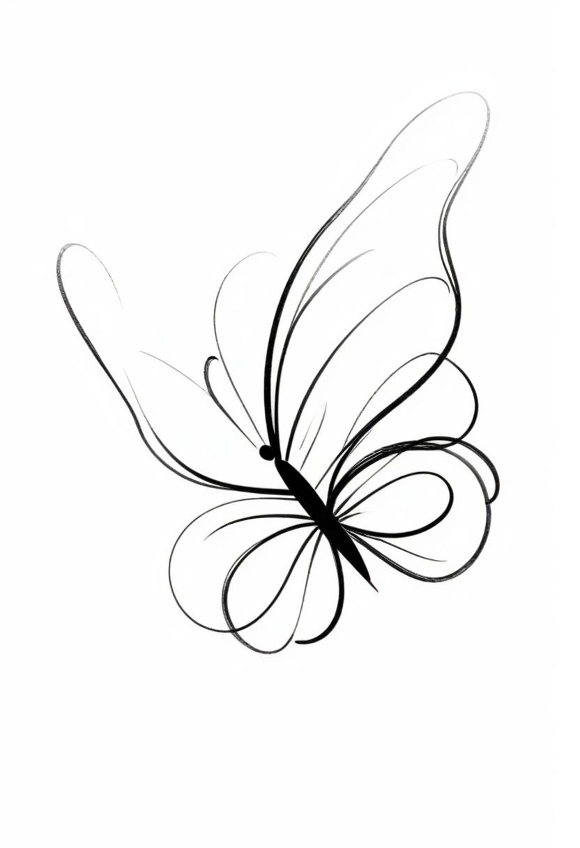 Line art butterfly illustration Line art butterfly illustration