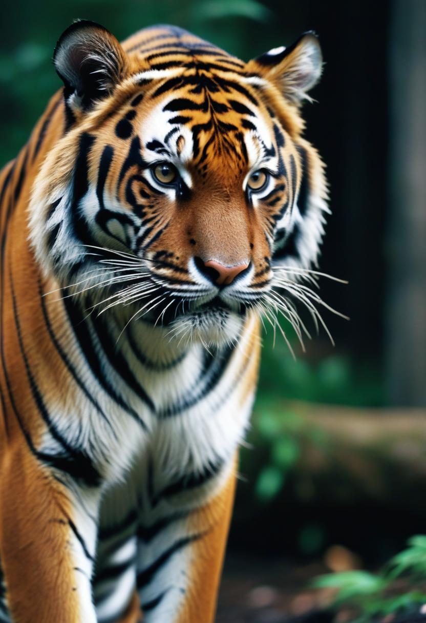 Tiger close-up in forest Tiger close-up in forest