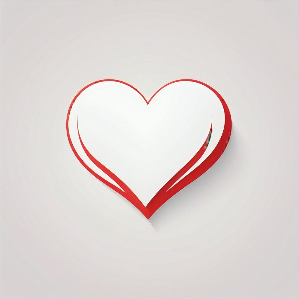 Red heart outline Red heart outline